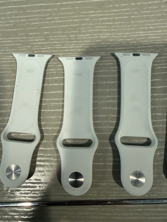 40 mm White Silicone Watch Bands - Multiple Sizes
